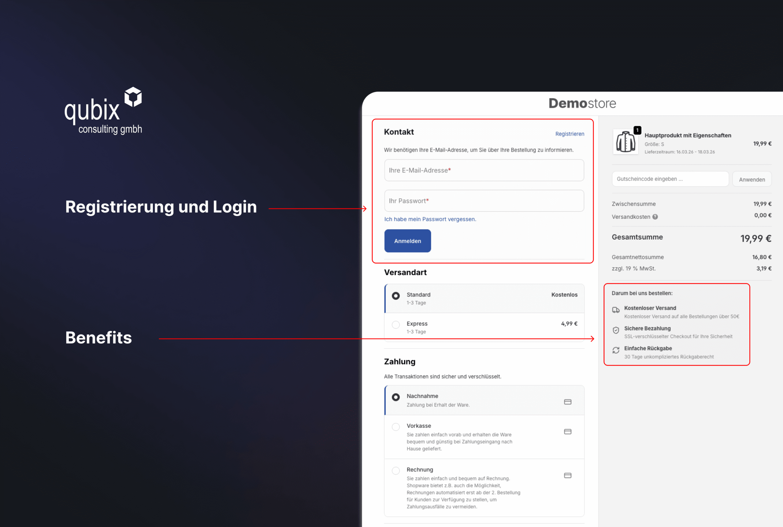 One-Page Checkout Pro – Lösung von Qubix